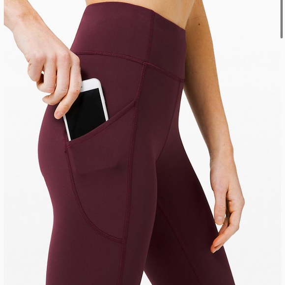 lululemon athletica Pants - invigorate high rise heathered black currant 25”